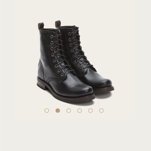 Frye veronica lace up combat boots